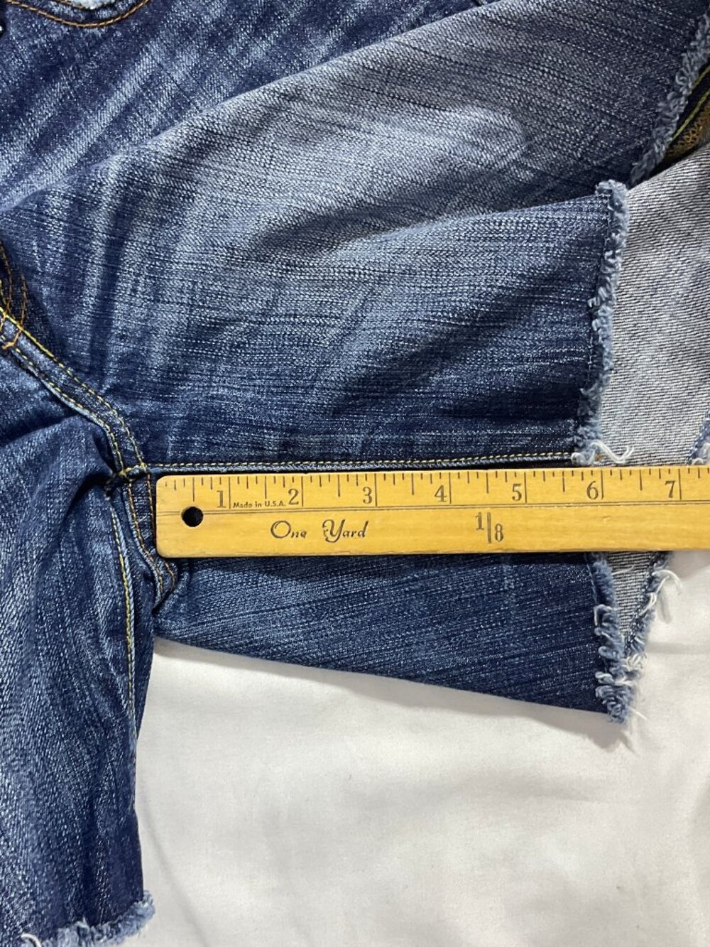Lucky Size 6/28 Riley Cut Off Raw Hem Dark Wash Denim Jean Womens - Picture 13 of 14